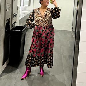 Mixed Print Maximalist Dress